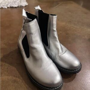Silver Ankle Boots